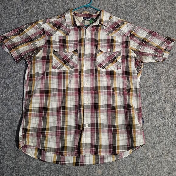 Patagonia Other - Patagonia Organic Cotton Button Shirt Mens Large Short Sleeve Pocket Outdoors